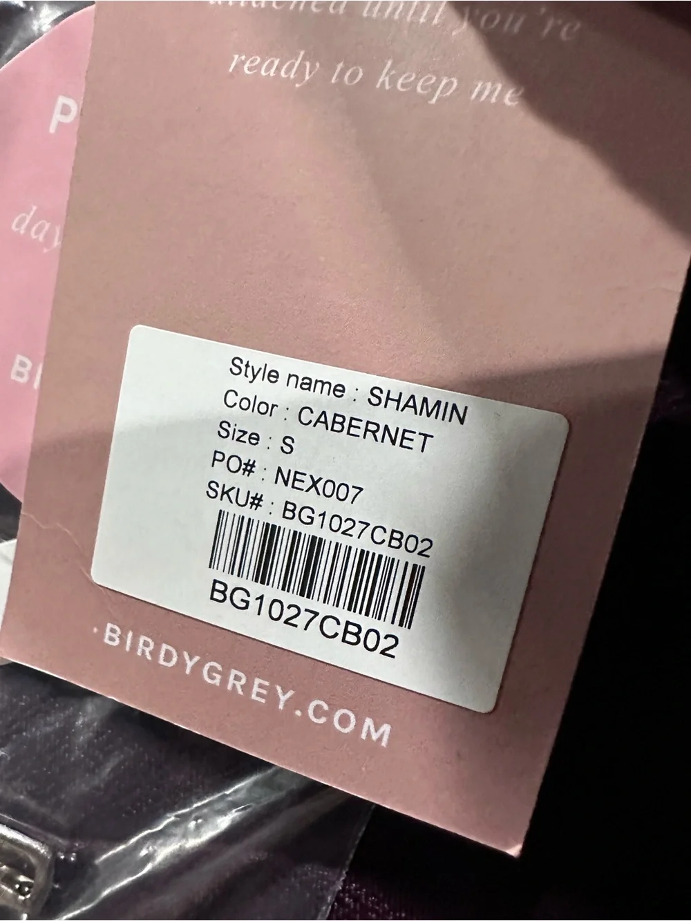 Birdy Grey Shamin Dress Crepe Cabernet SMALL NEW NWT BRIDESMAID WEDDING